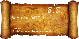 Barinka Dézi névjegykártya